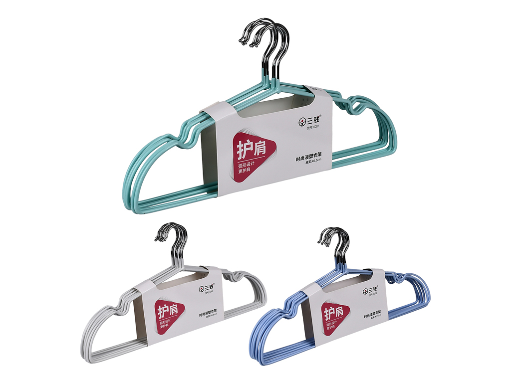 Вішалка антиковзка Піджак, пластик, метал, 40см (ціна за набір 10шт)