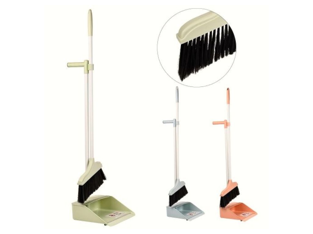 Набор для уборки, метла и совок, длина 75 см, вертикальное хранение