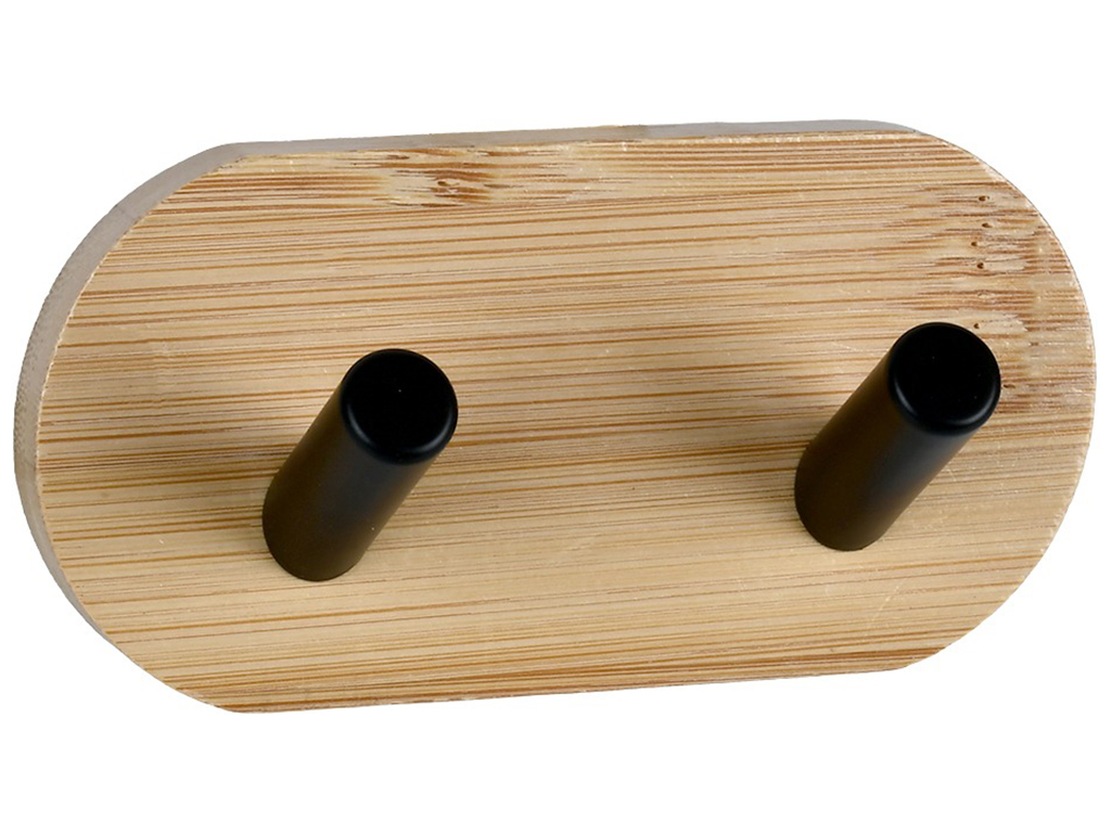 Настенная вешалка, 2 крючка, овальная, 9см