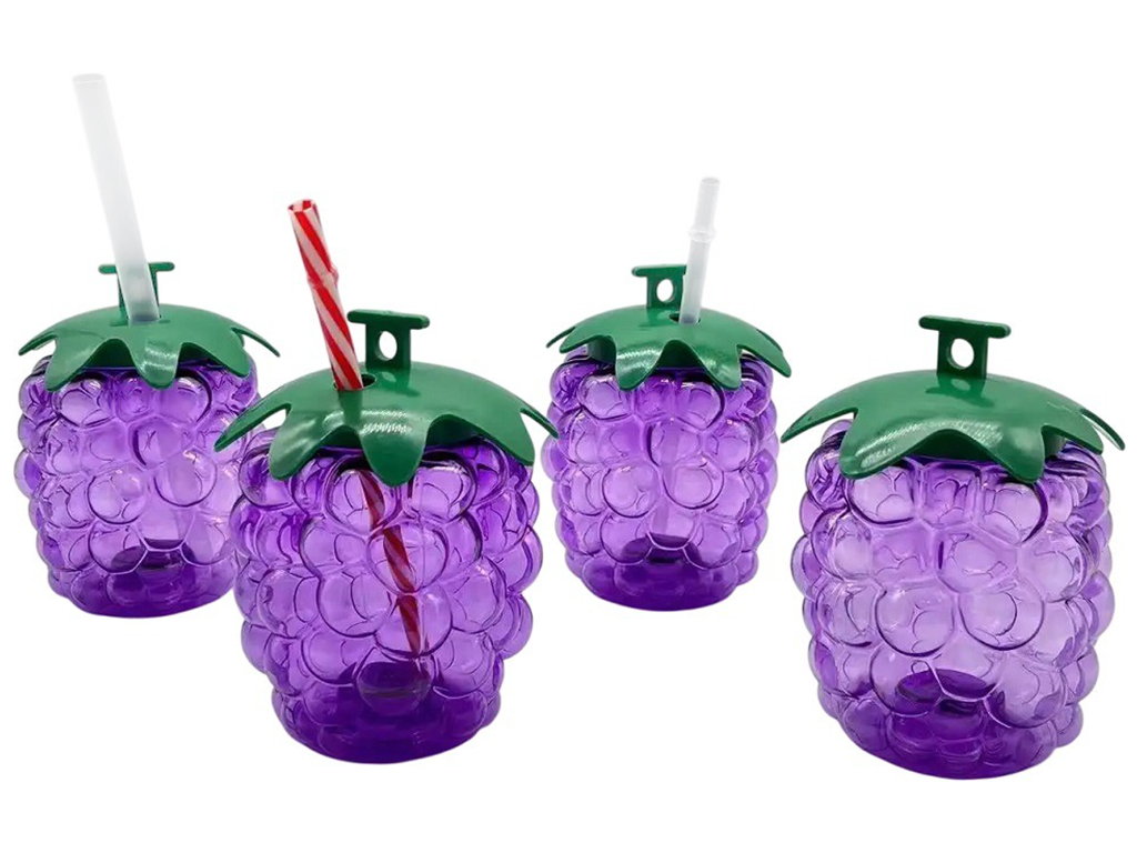 Стакан с крышкой и трубочкой Blackberry, 500мл