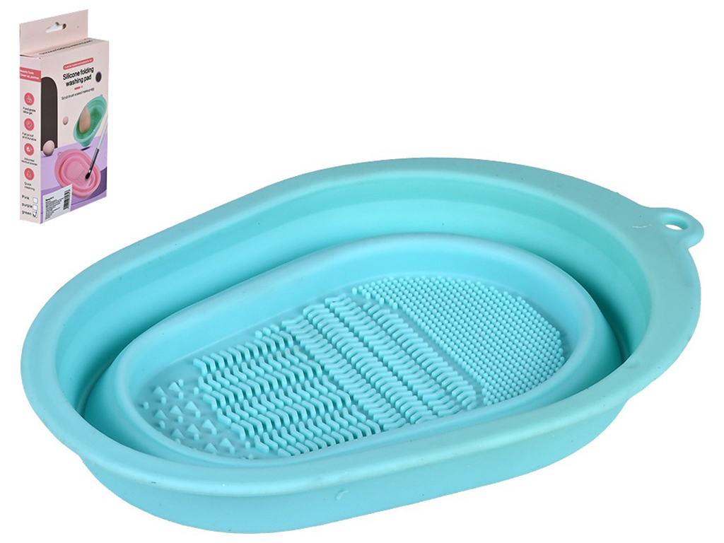 Ванночка для чищення пензлів і спонжів силікон, 15х10,5х4см