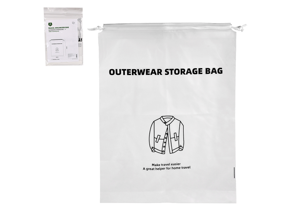Сумка-органайзер для хранения одежды, ПЭВА, белая, 32×42см