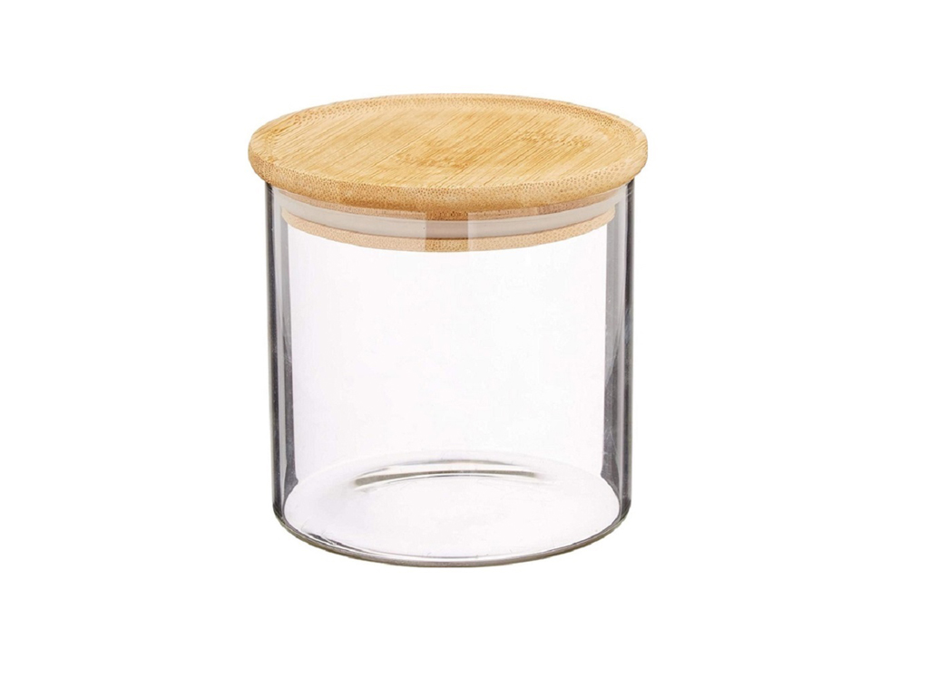 Банка с бамбуковой крышкой, 175мл, 6.5×6см