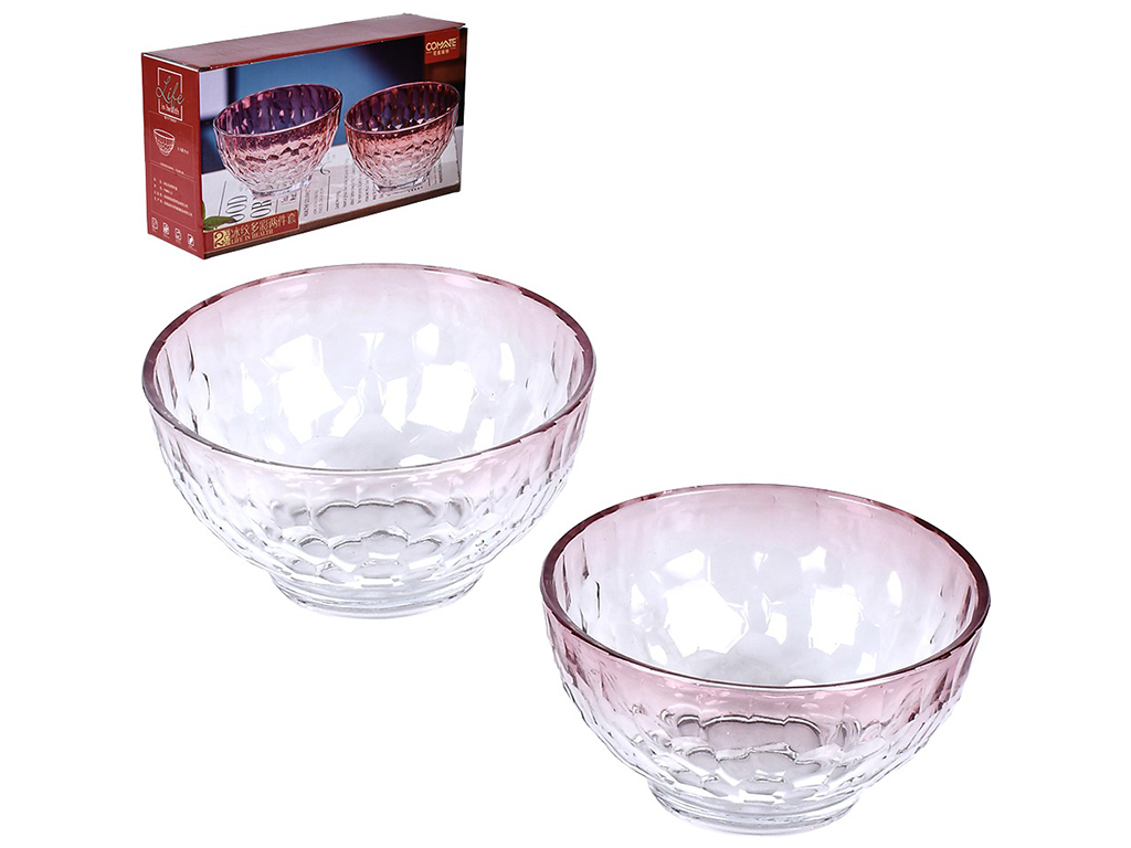 Салатник стеклянный, 12,5х7см (цена за набор 2шт)