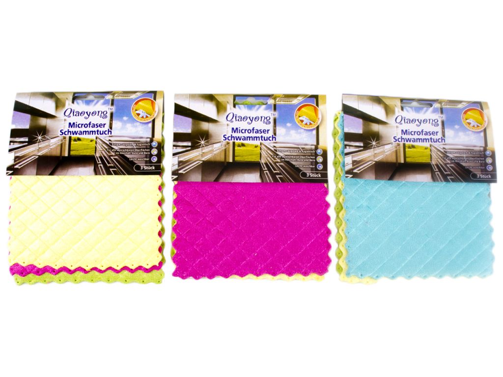 Полотенца микрофибра 20x17см (цена за набор 3шт)