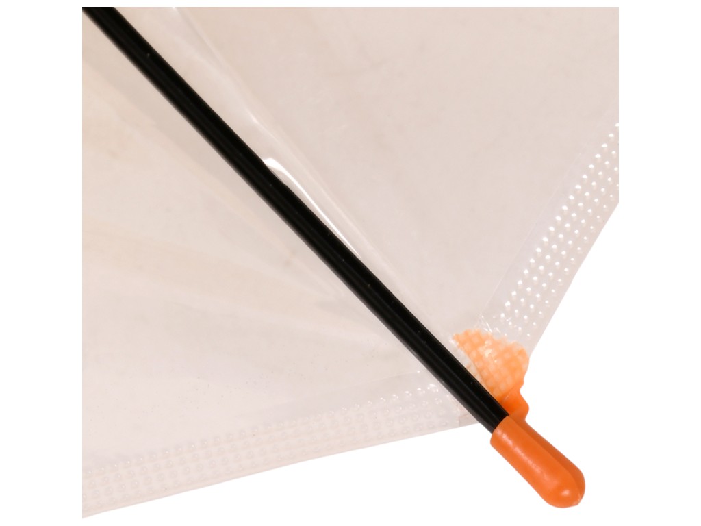 Зонт-трость Осень, полуавтомат, 8 спиц, ПВХ, металл, пластик, 120см, цвет оранжевый