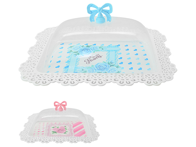 Тортовница с крышкой 43x33см