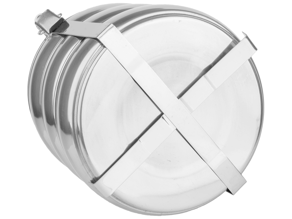 Контейнер пищевой, нержавеющая сталь D16см 18х16х24,2см 1л (цена за набор 3шт)