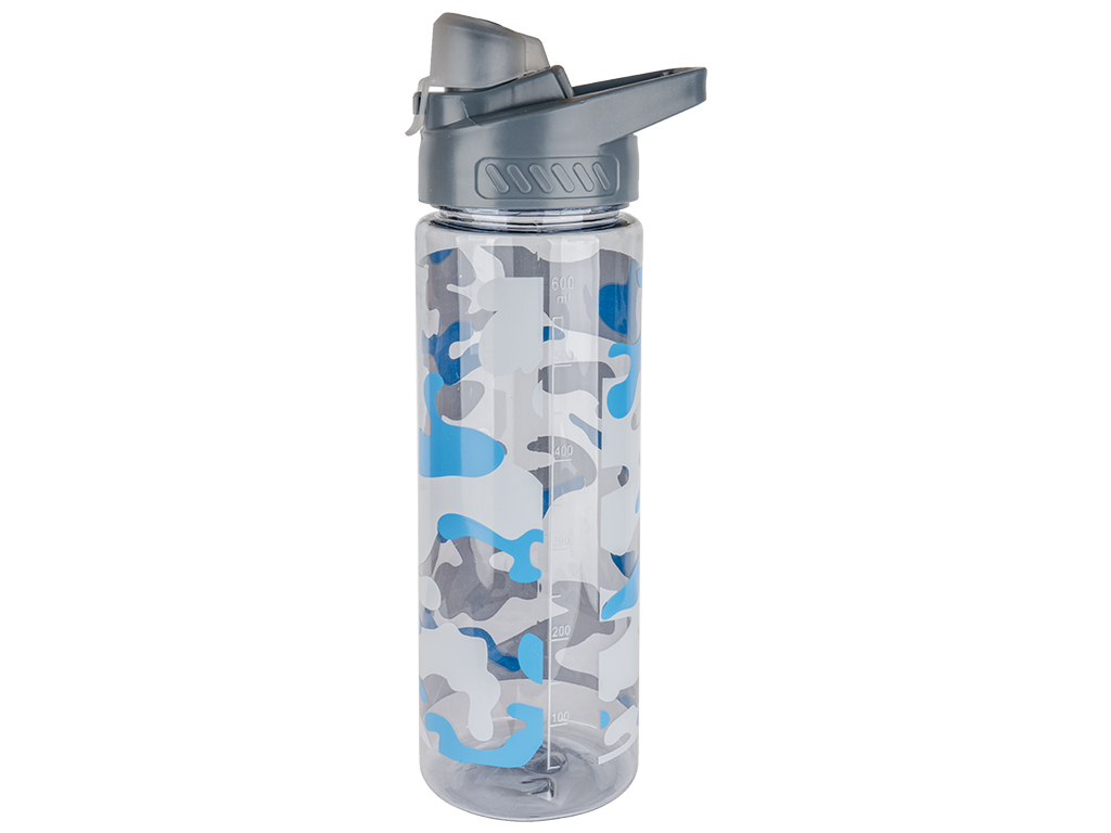 Пляшка-поїлка спортивна Camouflage transparent 10х7,5х25см 700мл