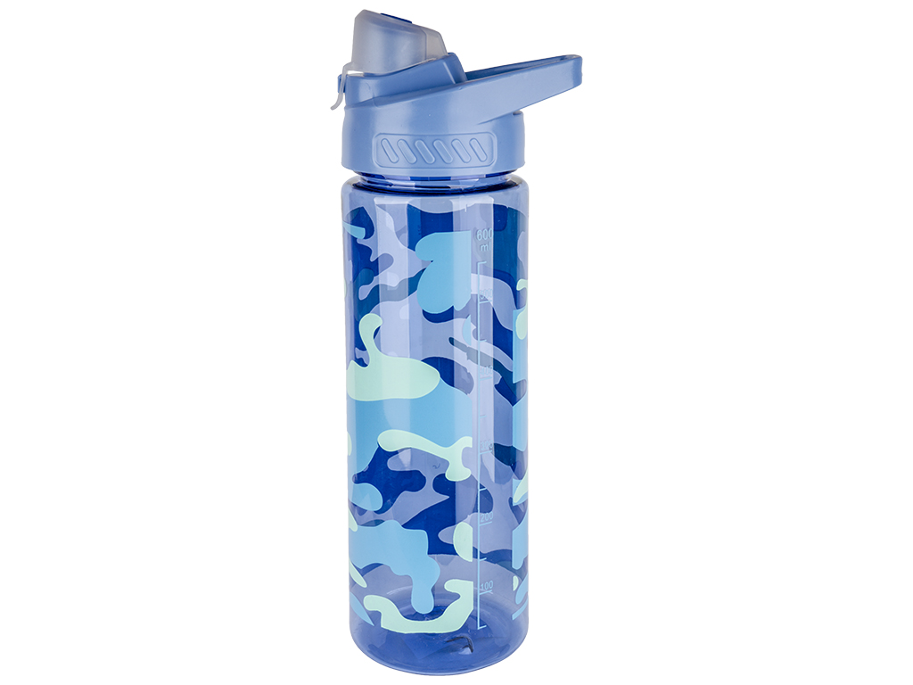 Пляшка-поїлка спортивна Camouflage transparent 10х7,5х25см 700мл