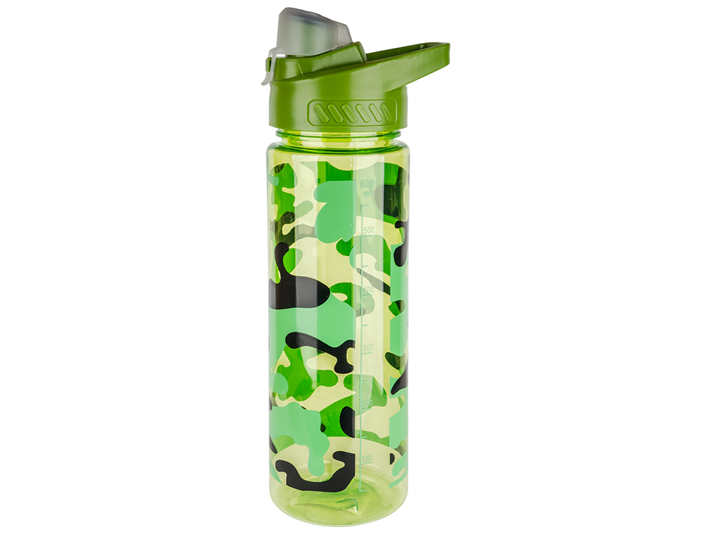 Пляшка-поїлка спортивна Camouflage transparent 10х7,5х25см 700мл