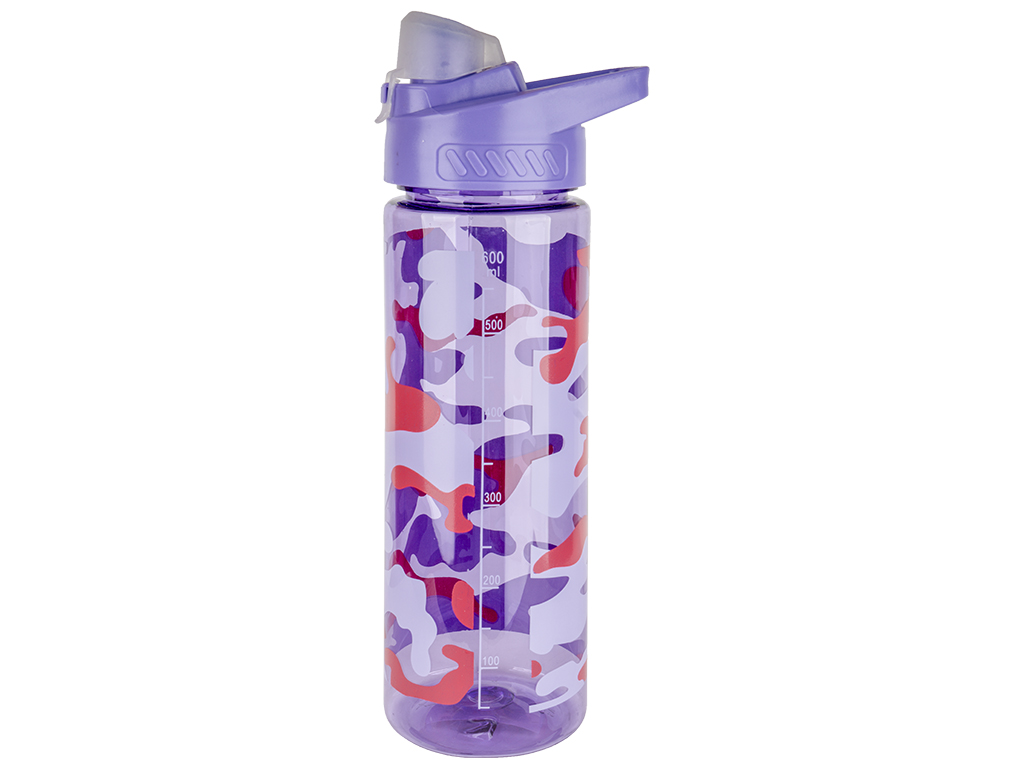 Пляшка-поїлка спортивна Camouflage transparent 10х7,5х25см 700мл