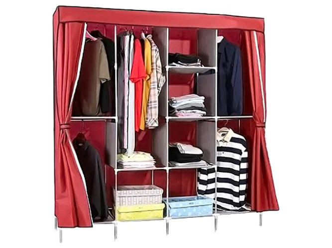 Шкаф тканевый раскладной для хранения вещей, 165x45x172см