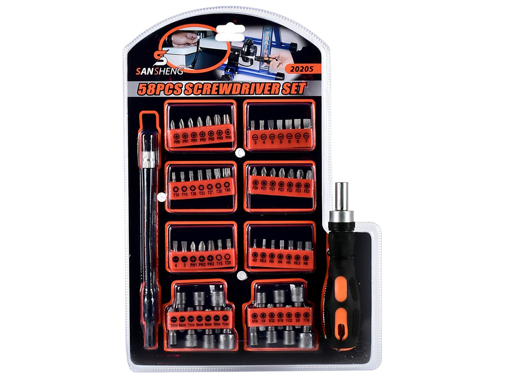 Отвертка с насадками (цена за набор 58 предмета)