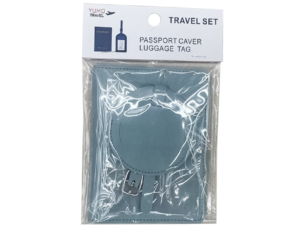 Обкладинка на паспорт з багажною биркою, 14,5х11см (ціна за набір 2 предмети)