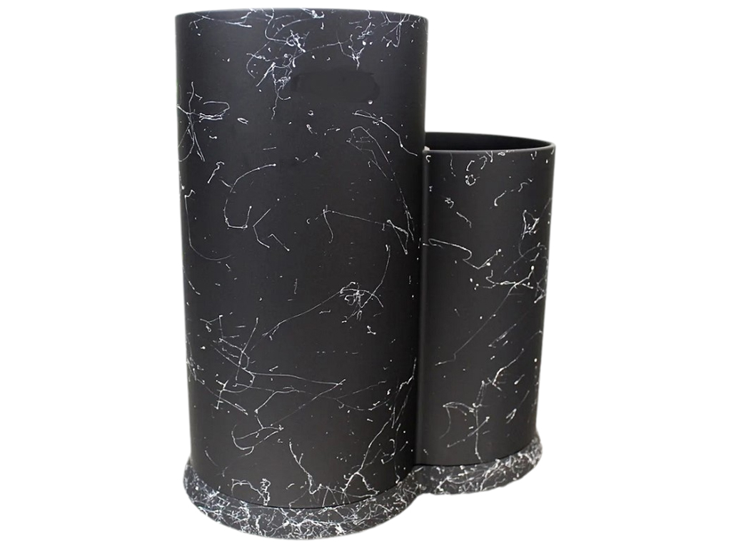 Подставка для ножей универсальная двойная Marble, 22х20х12см