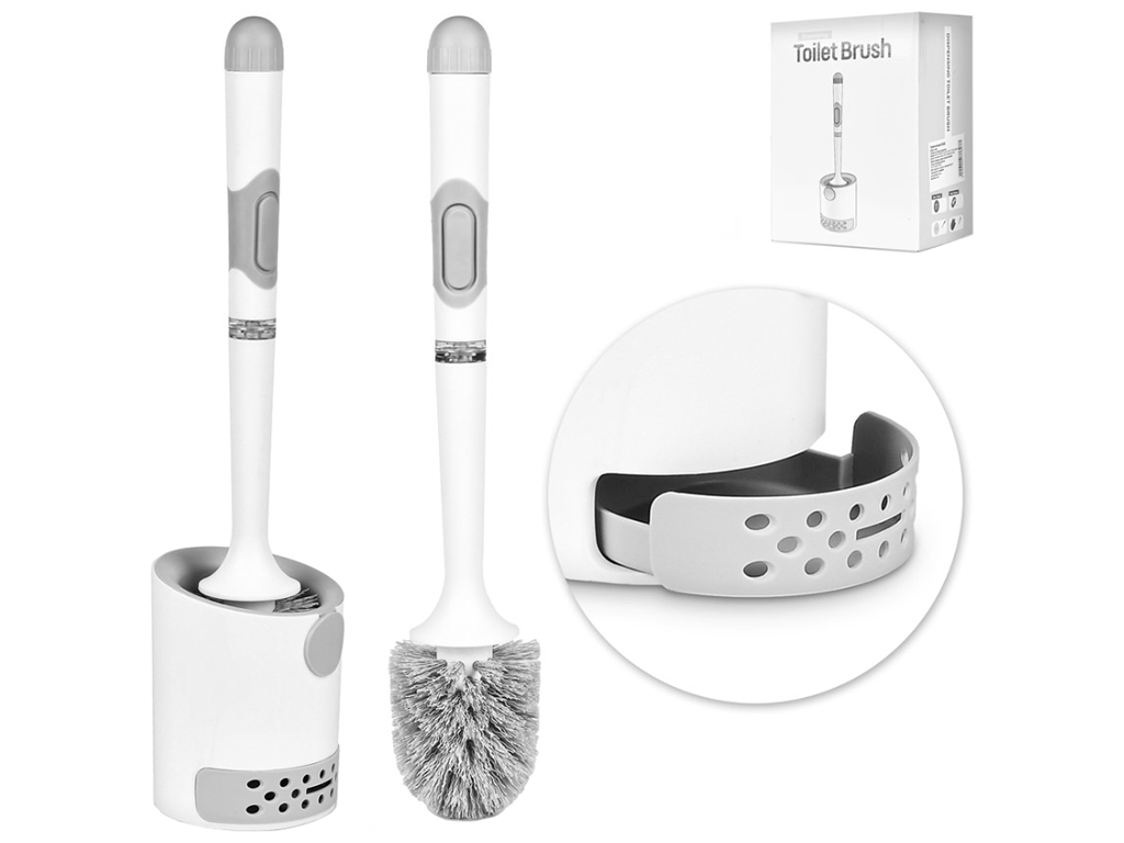 Туалетный ёршик на подставке, 10,5x42см