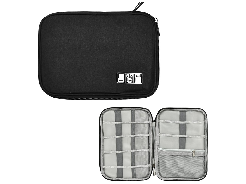 Косметичка-органайзер для зарядок та проводів дорожня, 23x16x2,5см