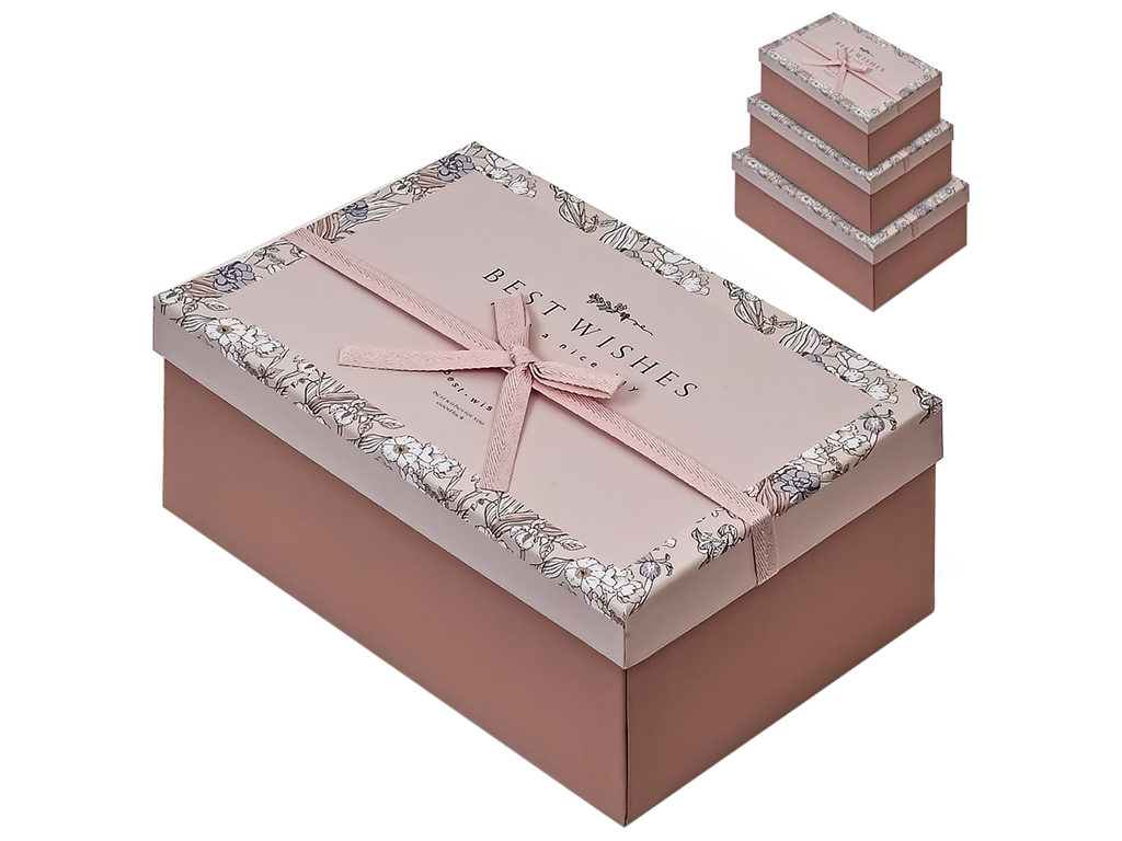 Набор коробок подарочных Ornament, 23х16х10/21х14х8/19х12х7см (цена за набор 3шт)