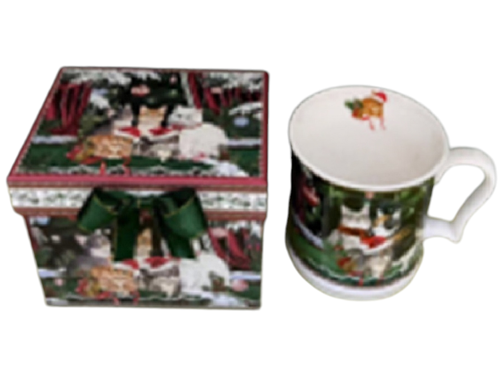 Чашка новогодняя Christmas cats, 420мл