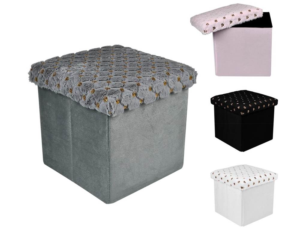 Тумба-пуф складаний Golden dots, 35x35x33см