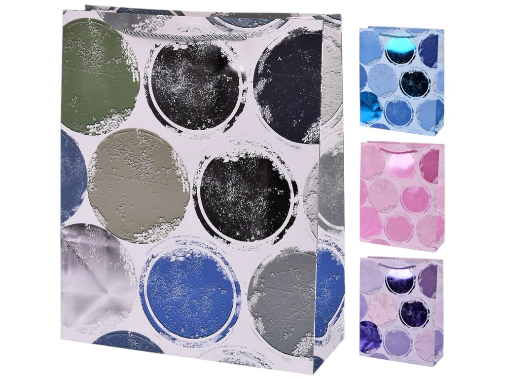 Пакет подарунковий Charm, папір, 26×32×10см, 4 дизайни (ціна за 1шт)