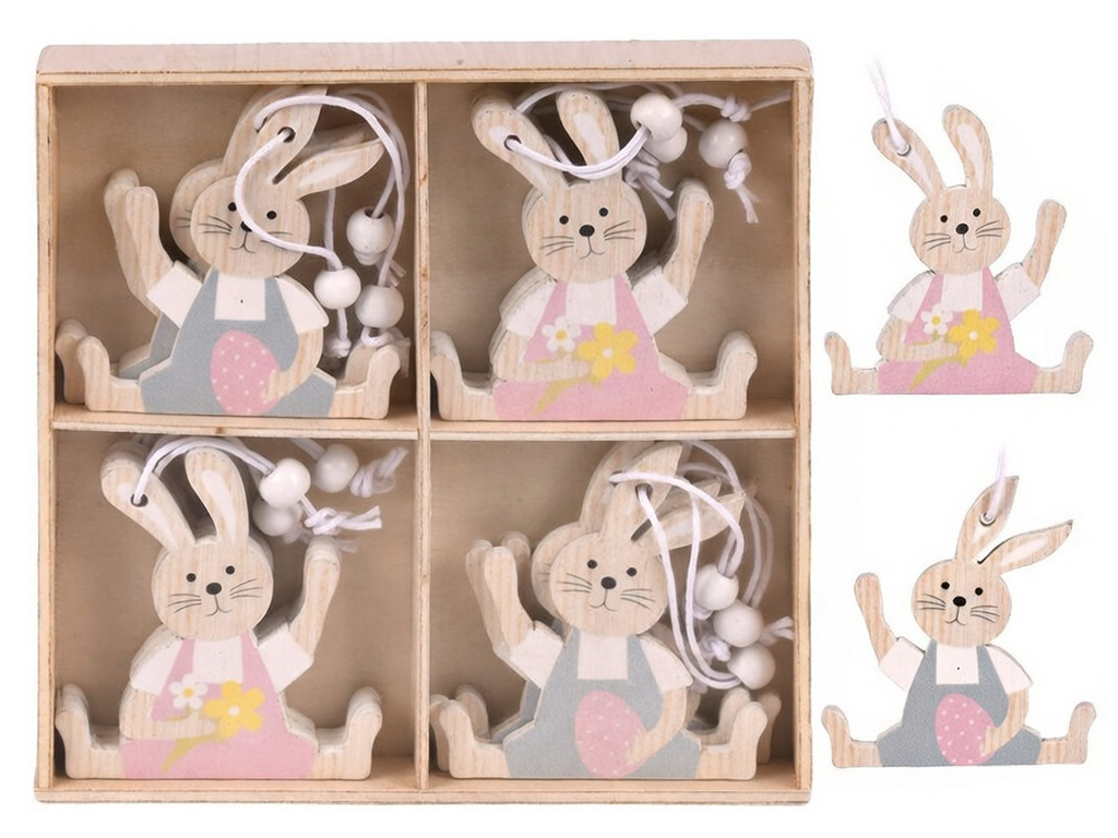 Фігурка-підвіска великодня Easter Bunny, набір 12 шт (ціна за упаковку)