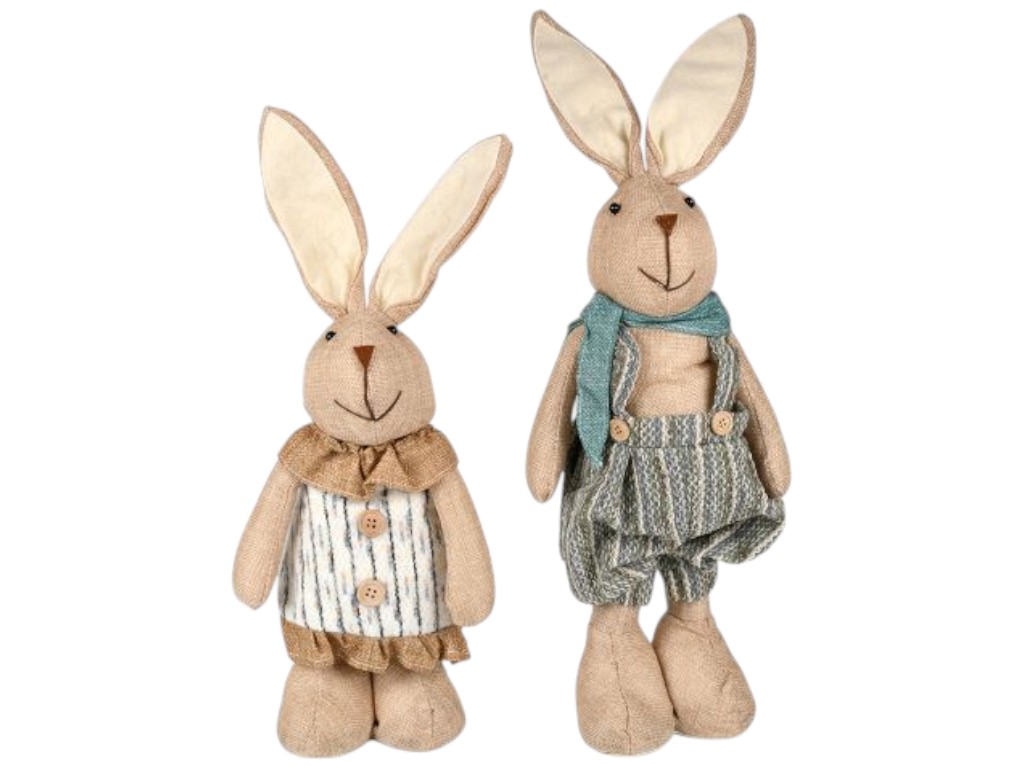 Фигура пасхальная Easter Bunny, полиэстер, синтепон, металл, 50см, 2 дизайна (цена за 1шт)
