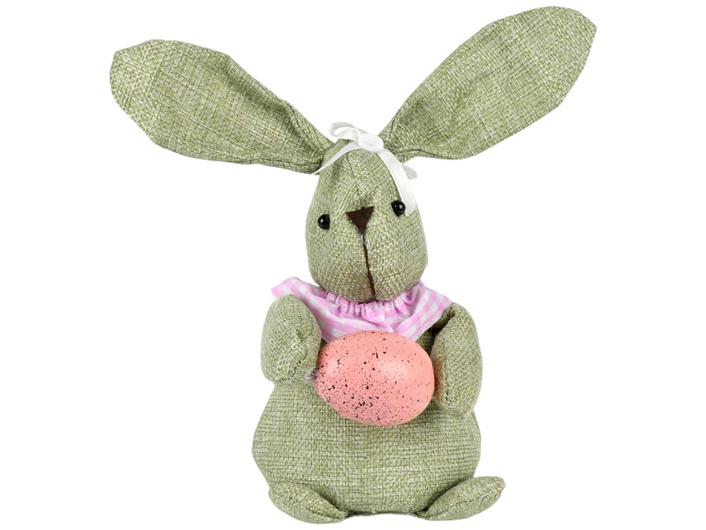 Фигура пасхальная Easter Bunny, полиэстер, пластик, 22см, цвет зеленый