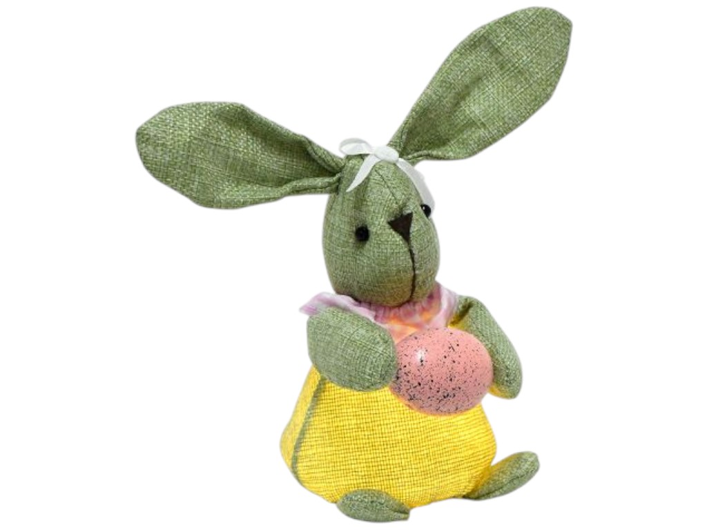 Фигура пасхальная Easter Bunny, полиэстер, пластик, 22см, цвет зеленый