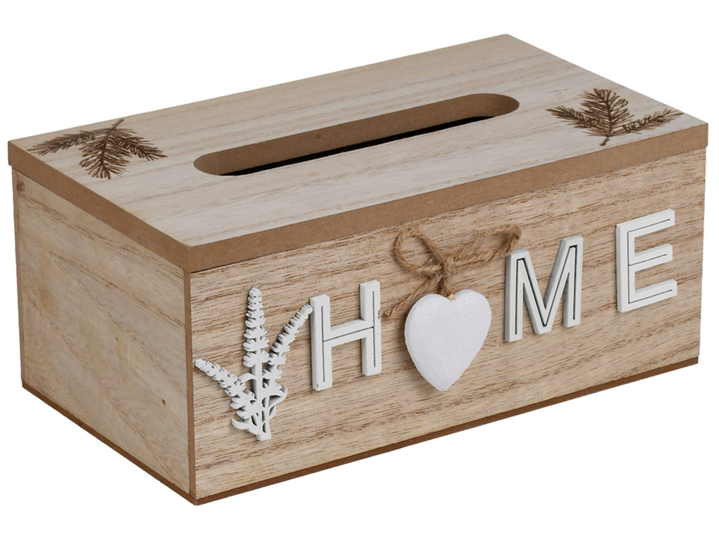 Диспенсер для серветок Home, МДФ, 19,5×11×8,5см, колір бежевий