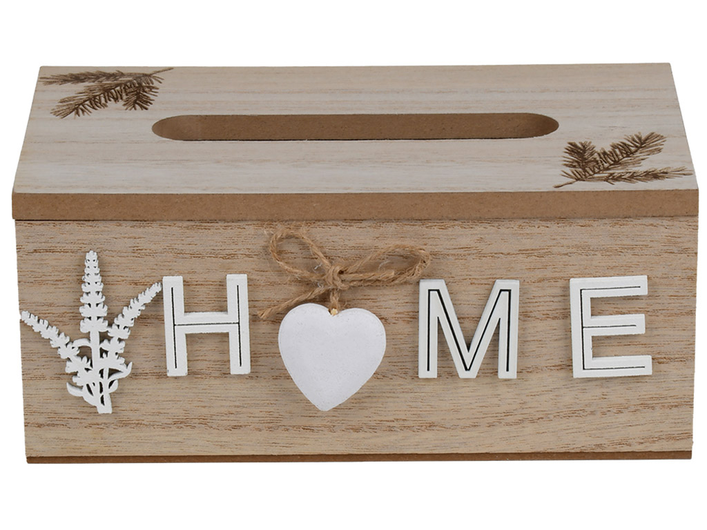 Диспенсер для серветок Home, МДФ, 19,5×11×8,5см, колір бежевий