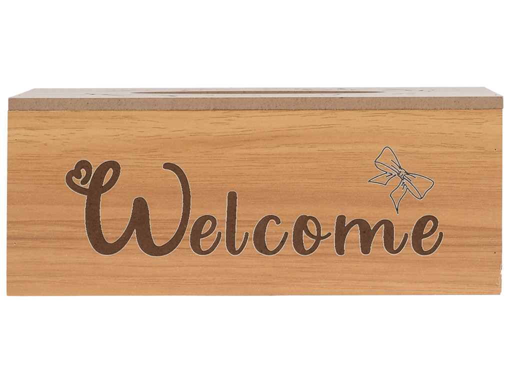Диспенсер для салфеток Welcome, МДФ, 20×11×8см, цвет коричневый