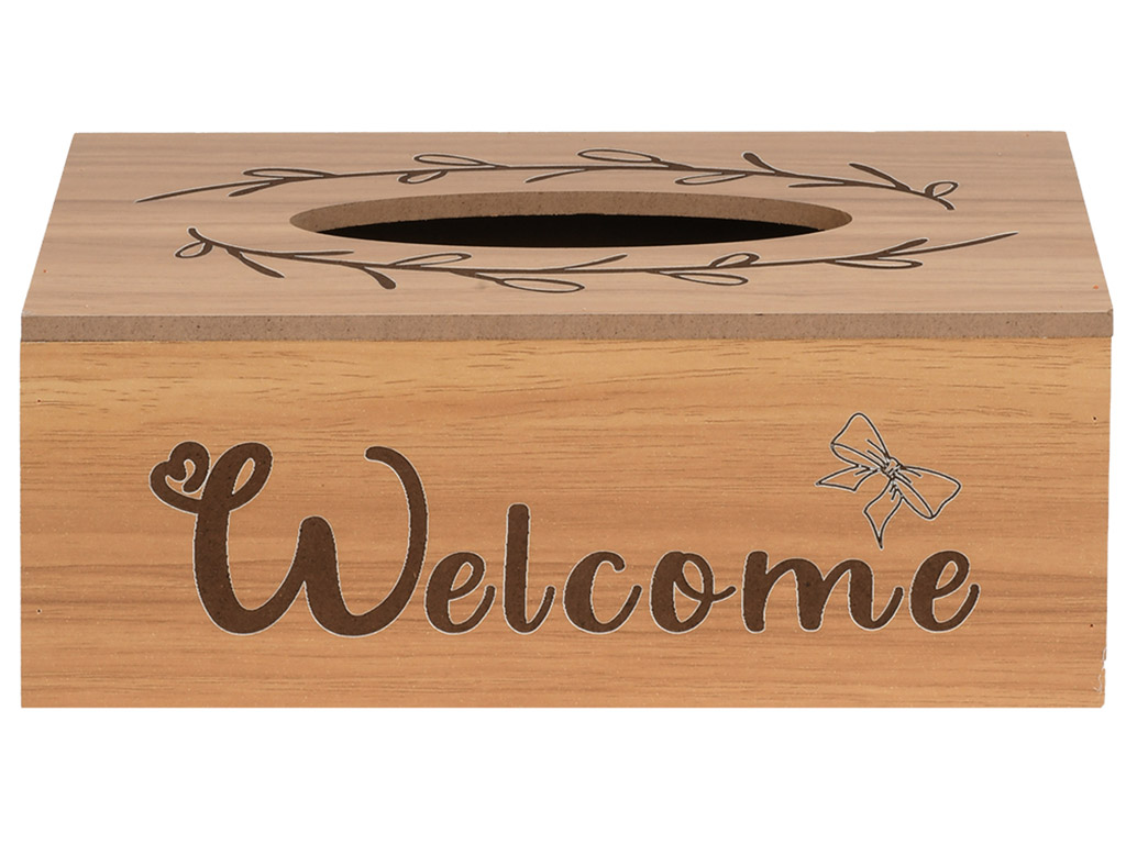Диспенсер для салфеток Welcome, МДФ, 20×11×8см, цвет коричневый