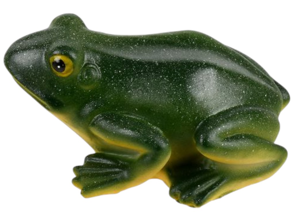 Фігурка для квіткового горщика Frog, полірезина, 10см, колір зелений