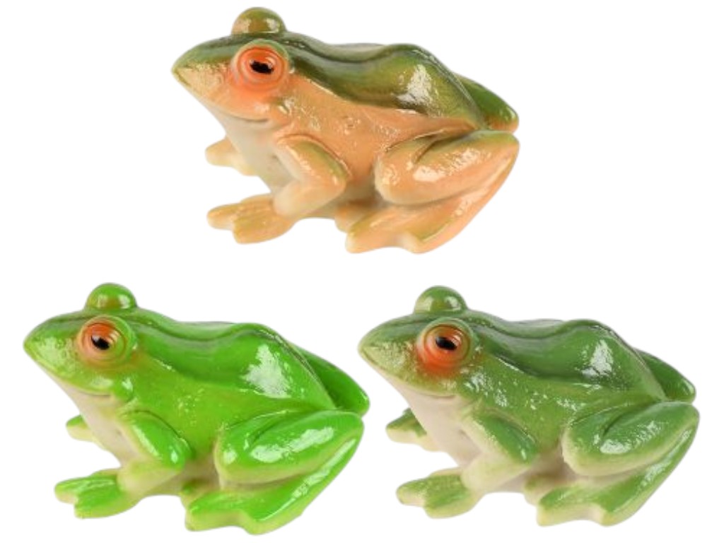 Фигурка для цветочного горшка Frog, полирезина, 6см, цвет зелёный, 2 дизайна (цена за 1шт)