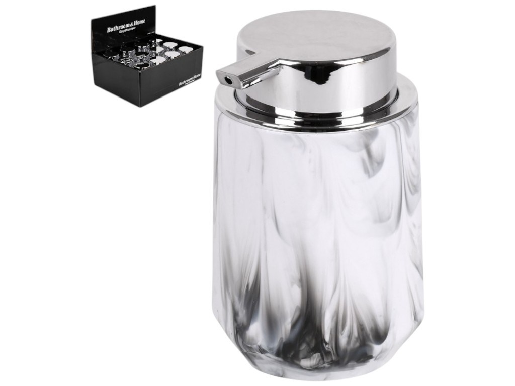 Дозатор для рідкого мила, пластик, 280мл, колір сірий