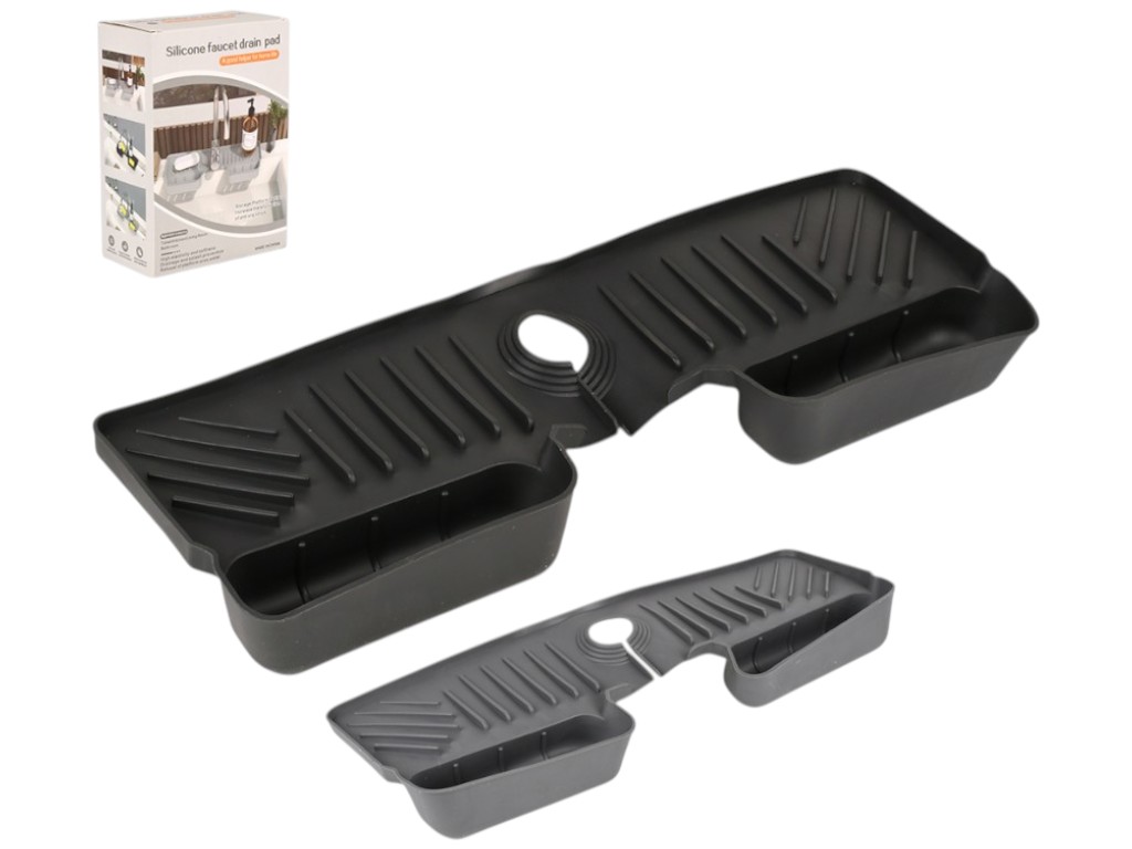 Килимок дренажний для раковини, під кран, силікон, термопластична гума, 45×15см (ціна за 1шт)