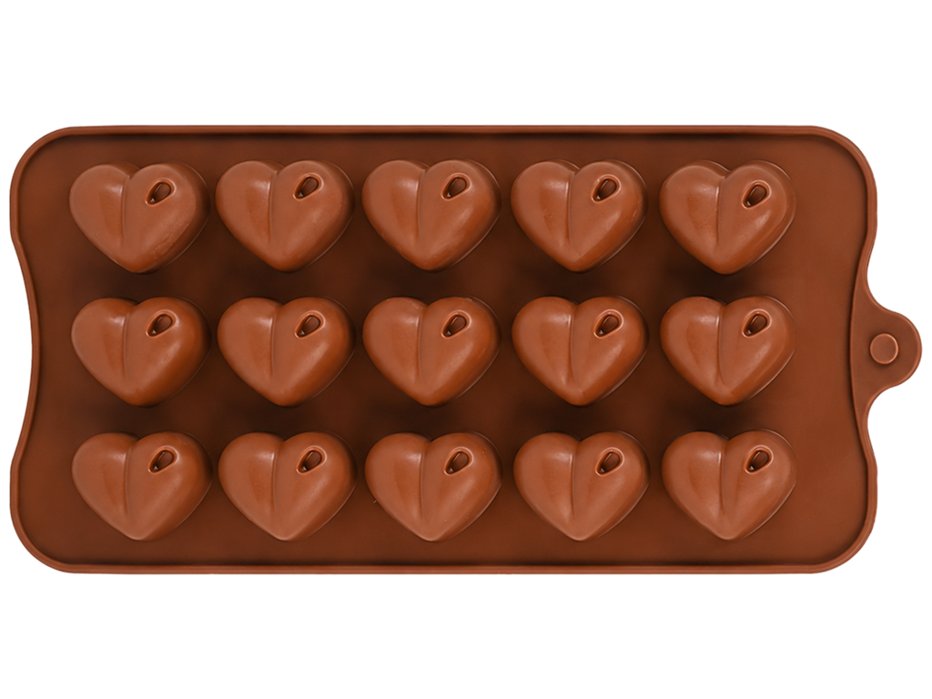 Форма силіконова Heart, для цукерок і шоколаду, 15 комірок, 20,5×10,3 см