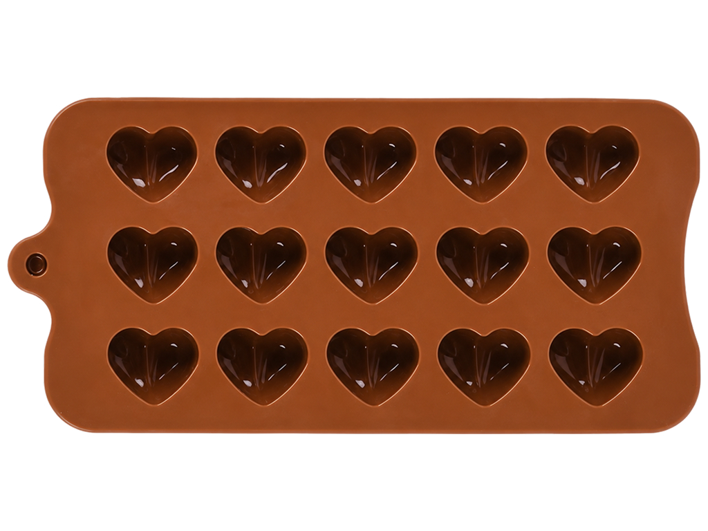 Форма силіконова Heart, для цукерок і шоколаду, 15 комірок, 20,5×10,3 см