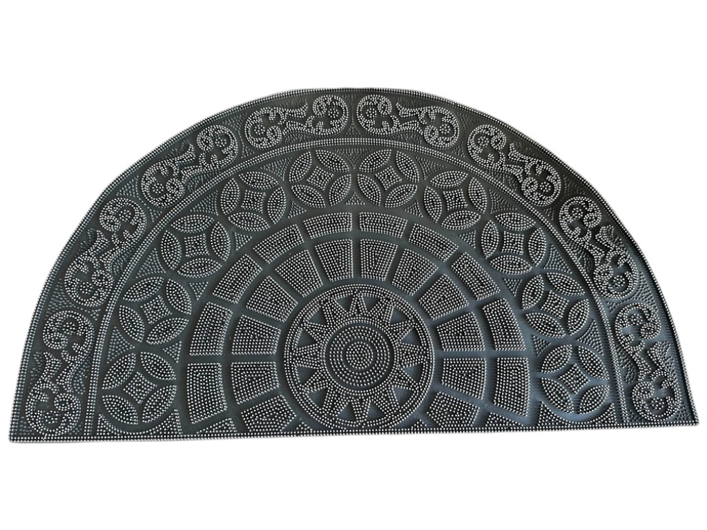 Килимок придверний Home, протиковзкий, ПВХ, 45×75см, колір чорний