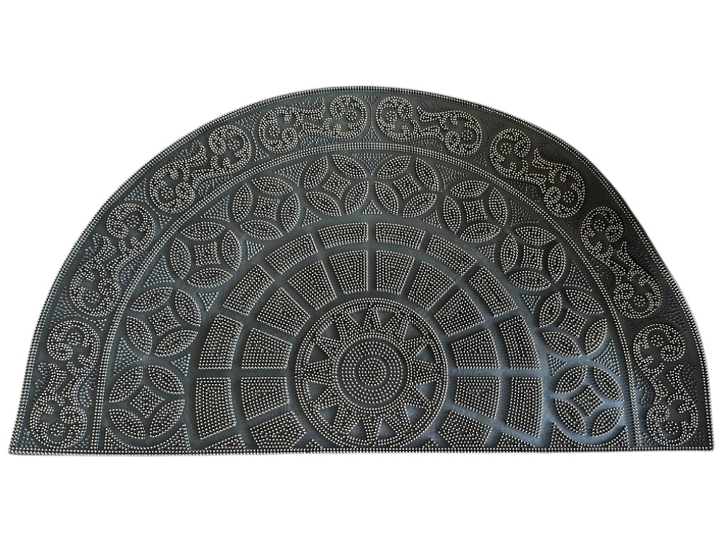 Коврик придверный Home, противоскользящий, ПВХ, 45×75см, цвет черный