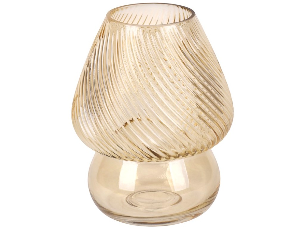 Ваза скляна Flow, 15×18см, колір янтарний