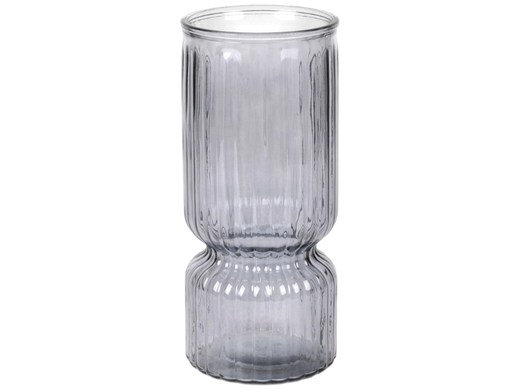 Ваза стеклянная Cylinder, 11×24см, цвет серый