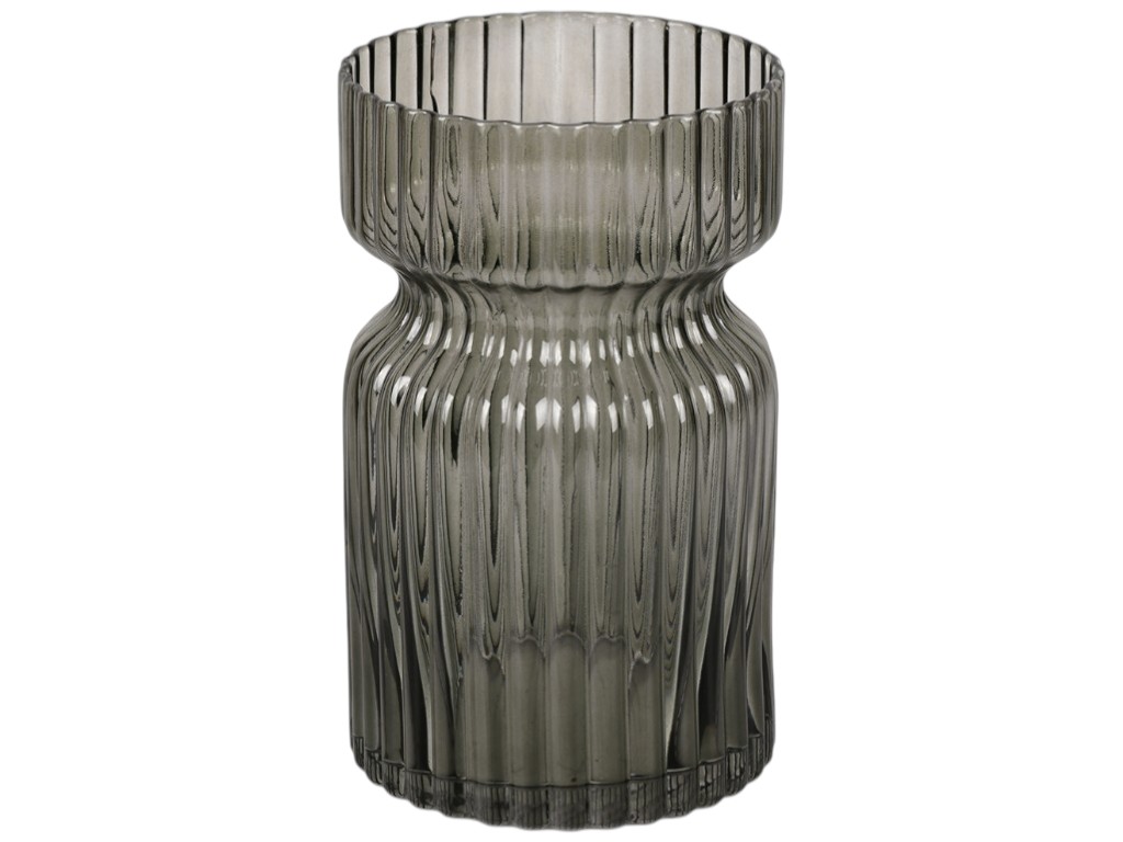 Ваза стеклянная Column, 11,5×19см, цвет серый