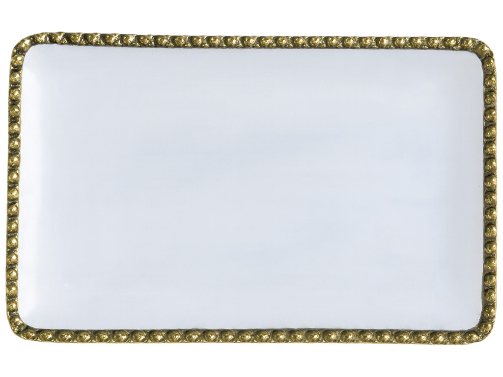 Блюдо Pearl of the Ocean, прямоугольное, керамика, 30,5см, цвет белый