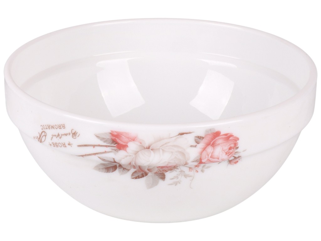 Набор салатников с крышками, стеклокерамика, 11/13/15/18см, 5 дизайнов (цена за набор 4 предмета)