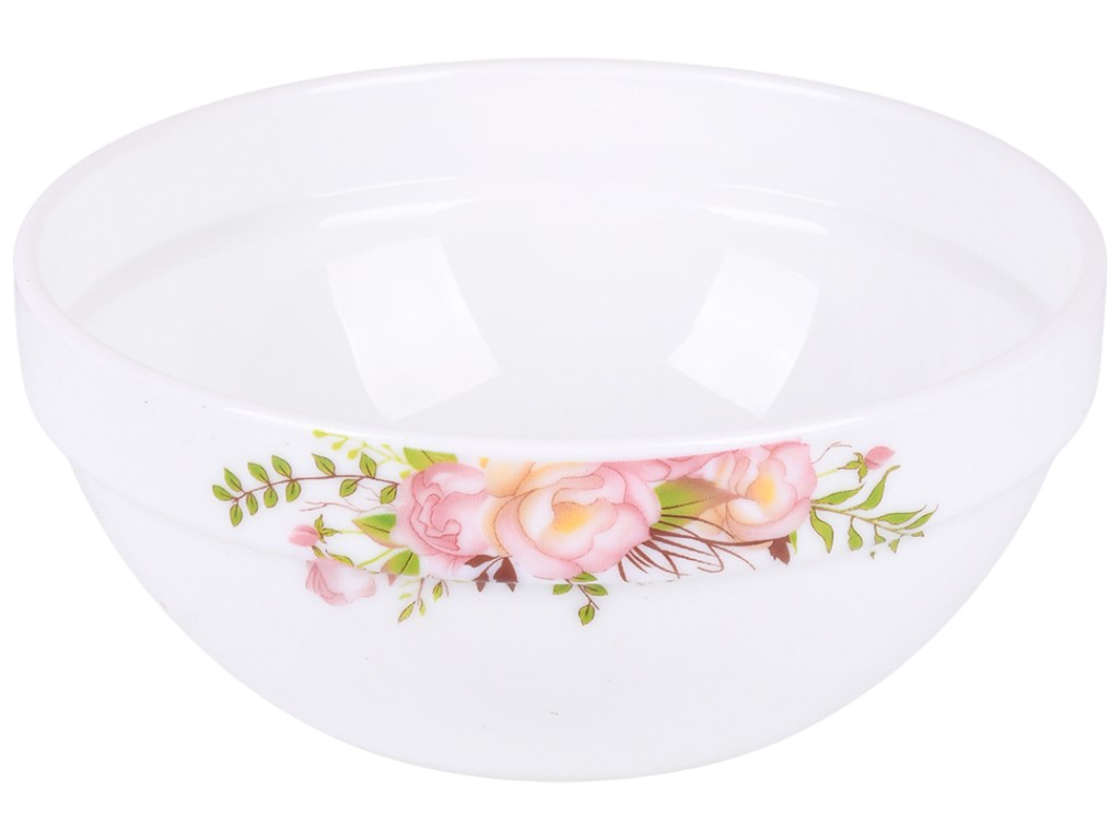 Набор салатников с крышками, стеклокерамика, 11/13/15/18см, 5 дизайнов (цена за набор 4 предмета)