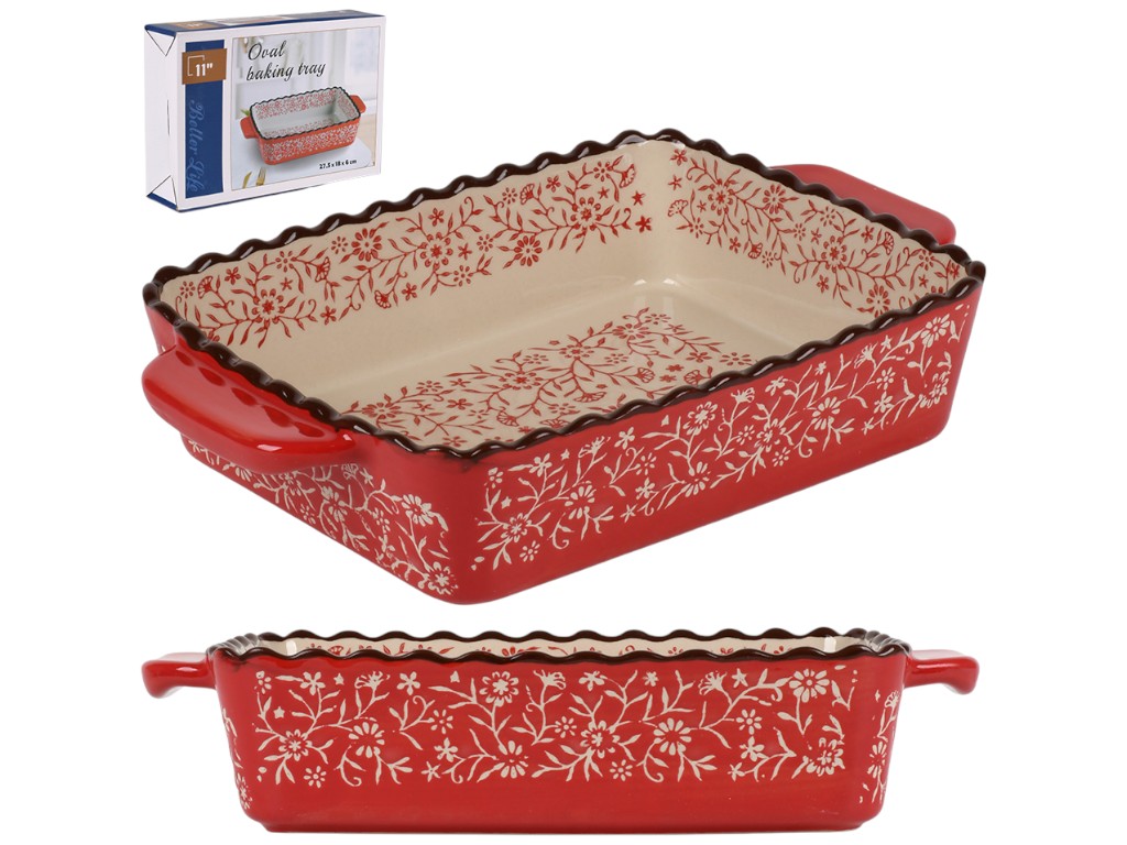 Форма для запекания Folklore, керамика, 36,5×22×9см, цвет красный