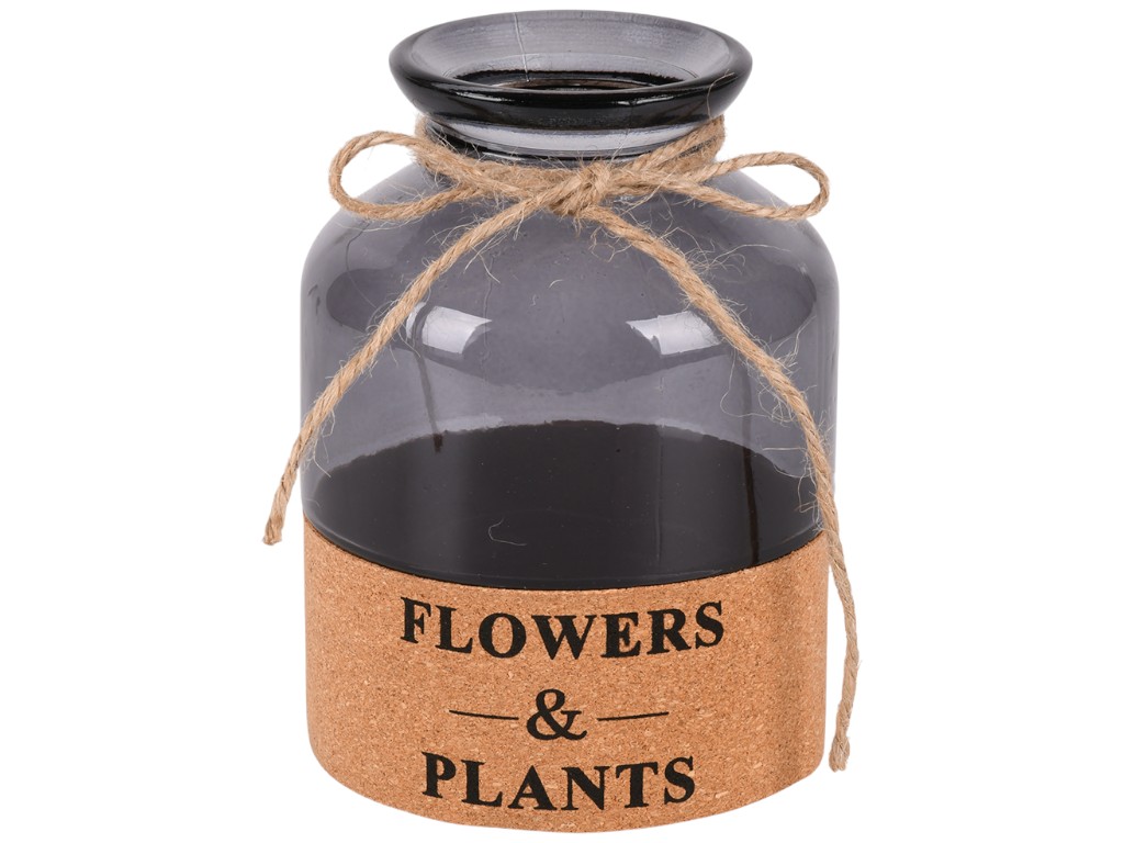 Ваза стеклянная Flowers&Plants, 7×15см, цвет дымчато-серый